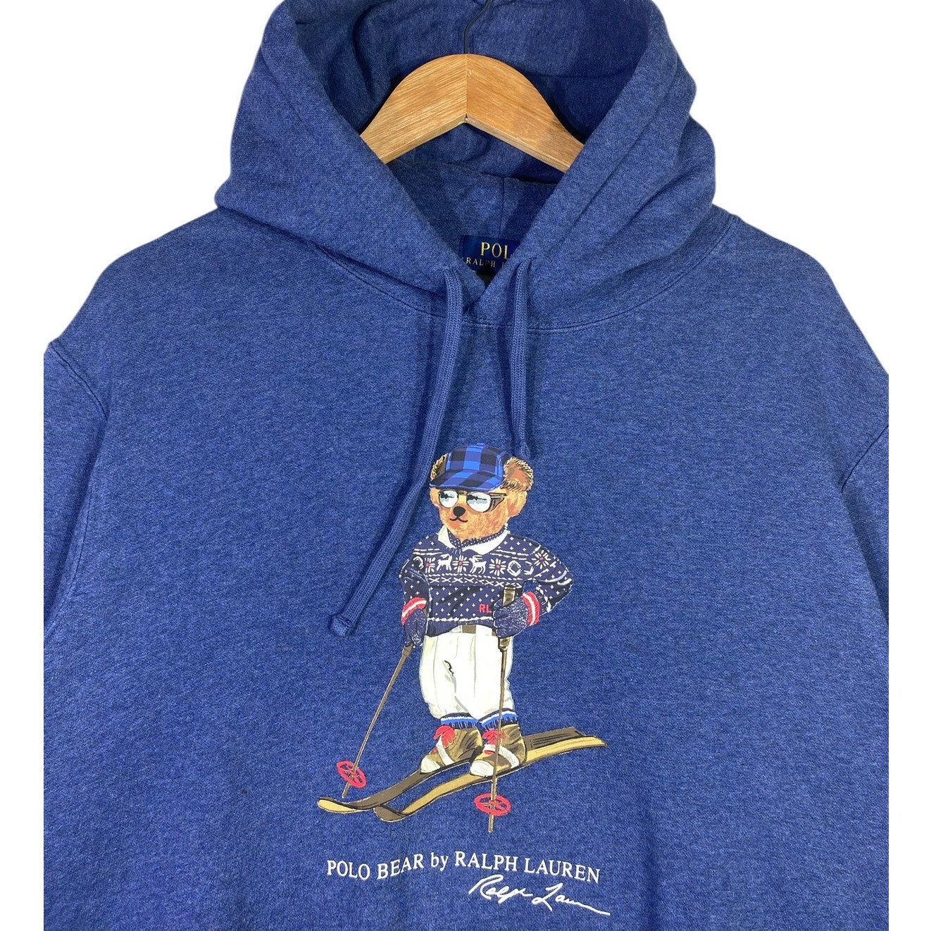 Vintage Polo Ralph Lauren Ski Polo Bear Graphic Hoodie