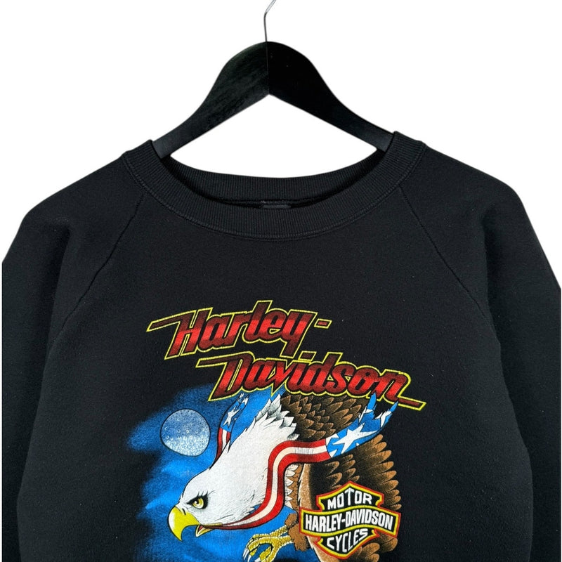 Vintage Harley Davidson Flight Eagle Graphic Crewneck