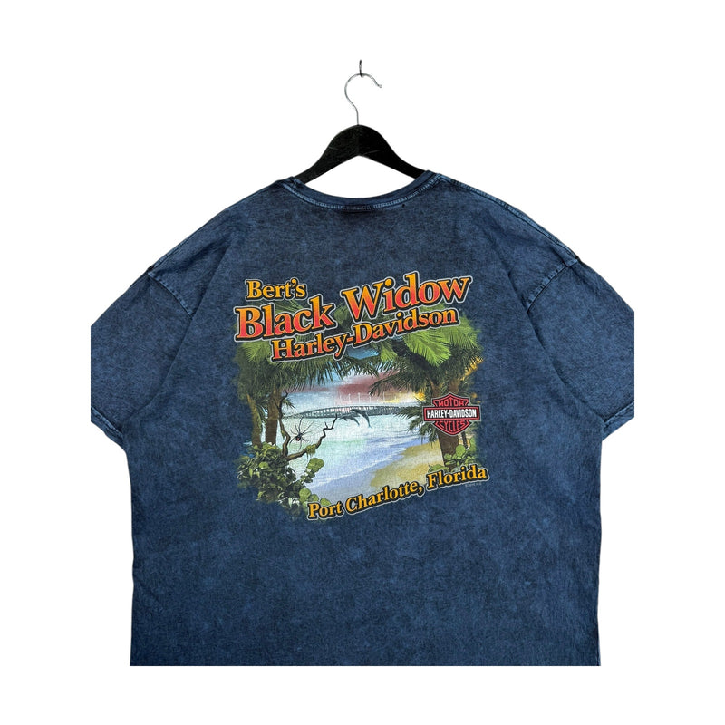 Vintage Harley Davidson Black Widow Port Charlotte Florida T-Shirt