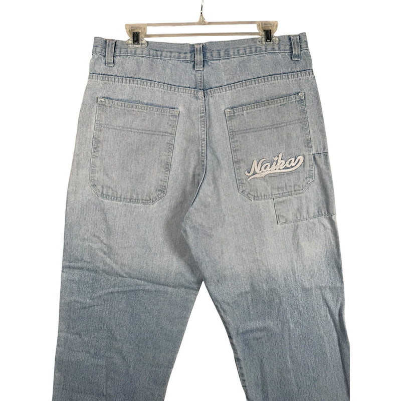 Vintage Naika Patchwork Carpenter Denim Pants 35