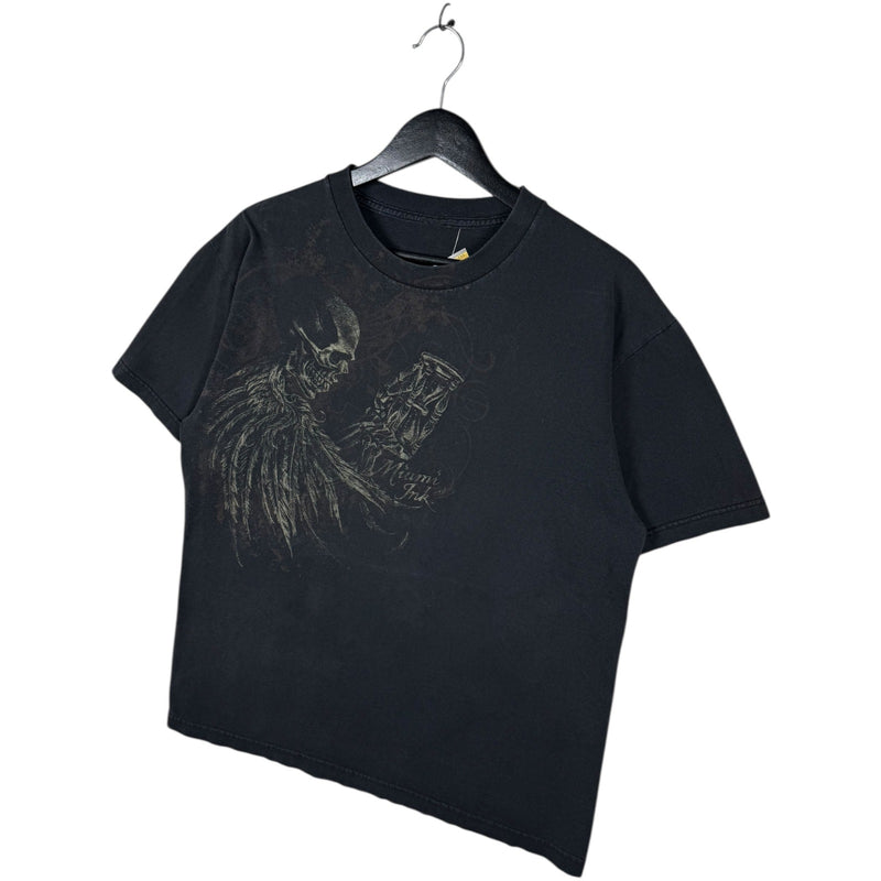 Vintage Miami Ink Skull Grim Reaper T-Shirt