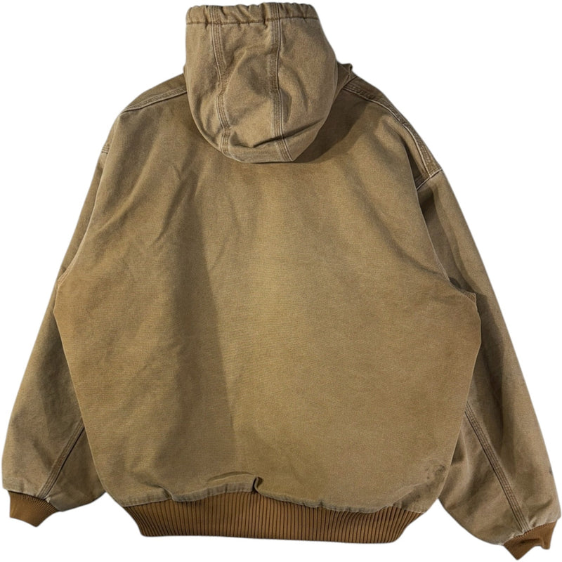 Vintage Carhartt Hooded Full Zip Canvas Workwear Jacket