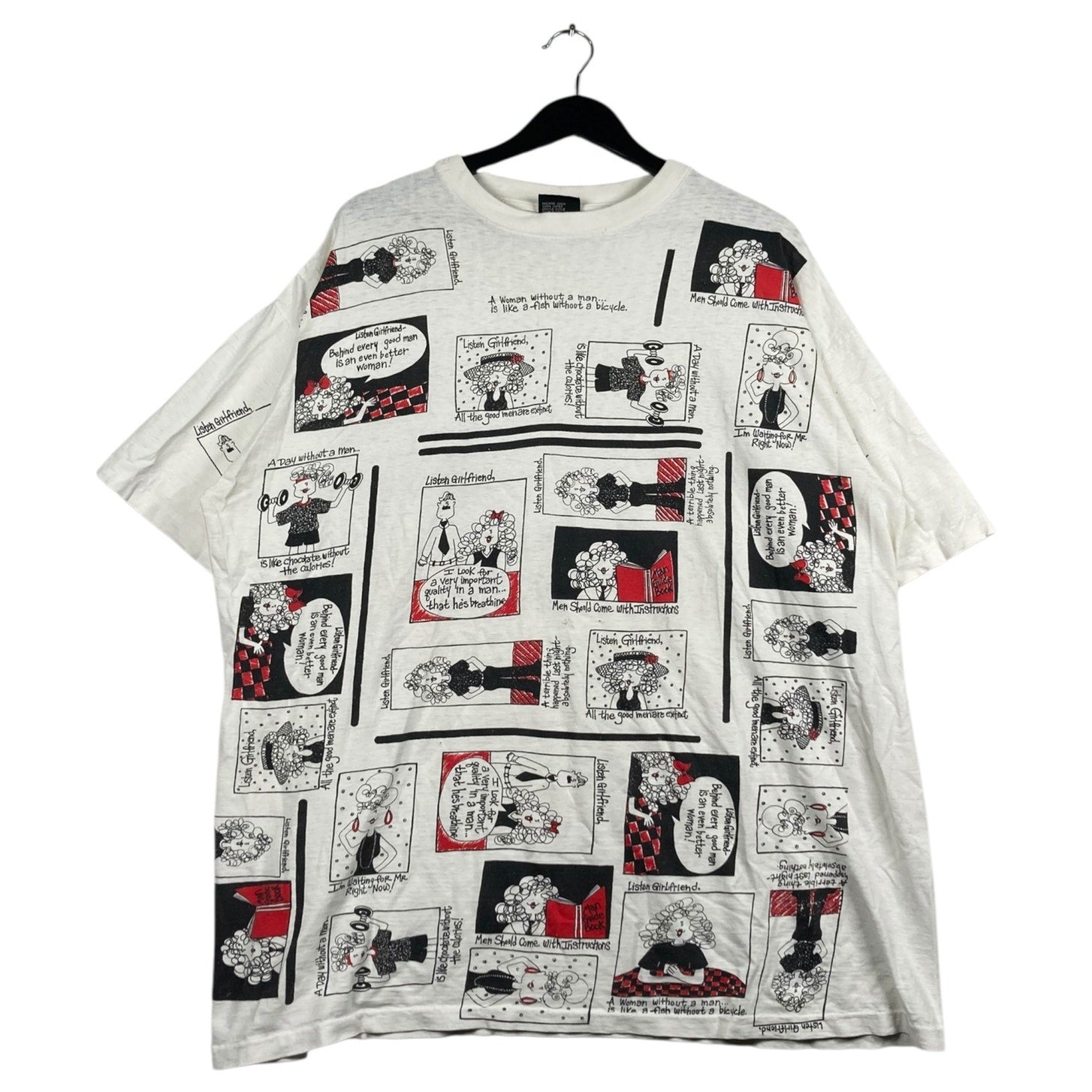 Vintage Comic Strip Graphic Short Sleeve T-Shirt