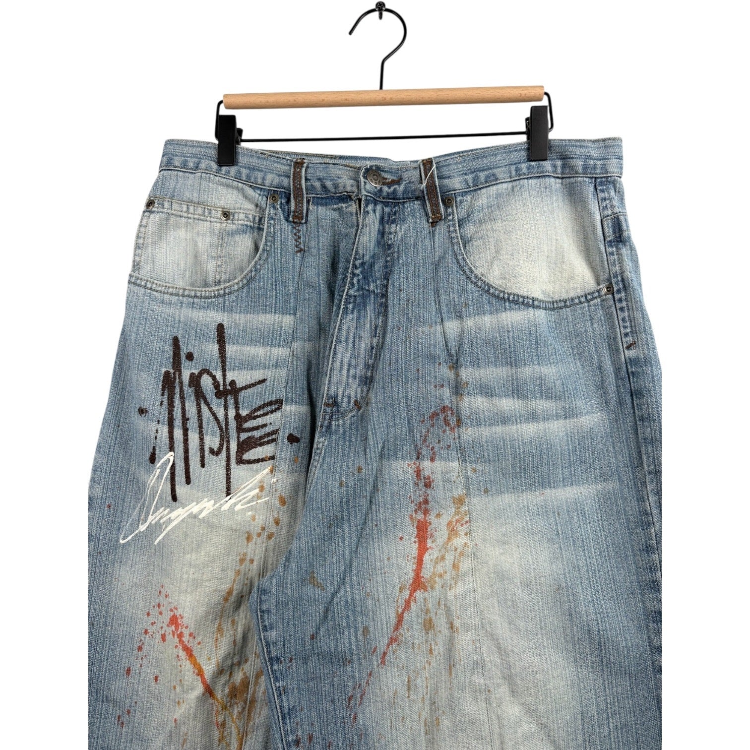 Vintage Miskeen Hand Painted Bermuda Denim Shorts