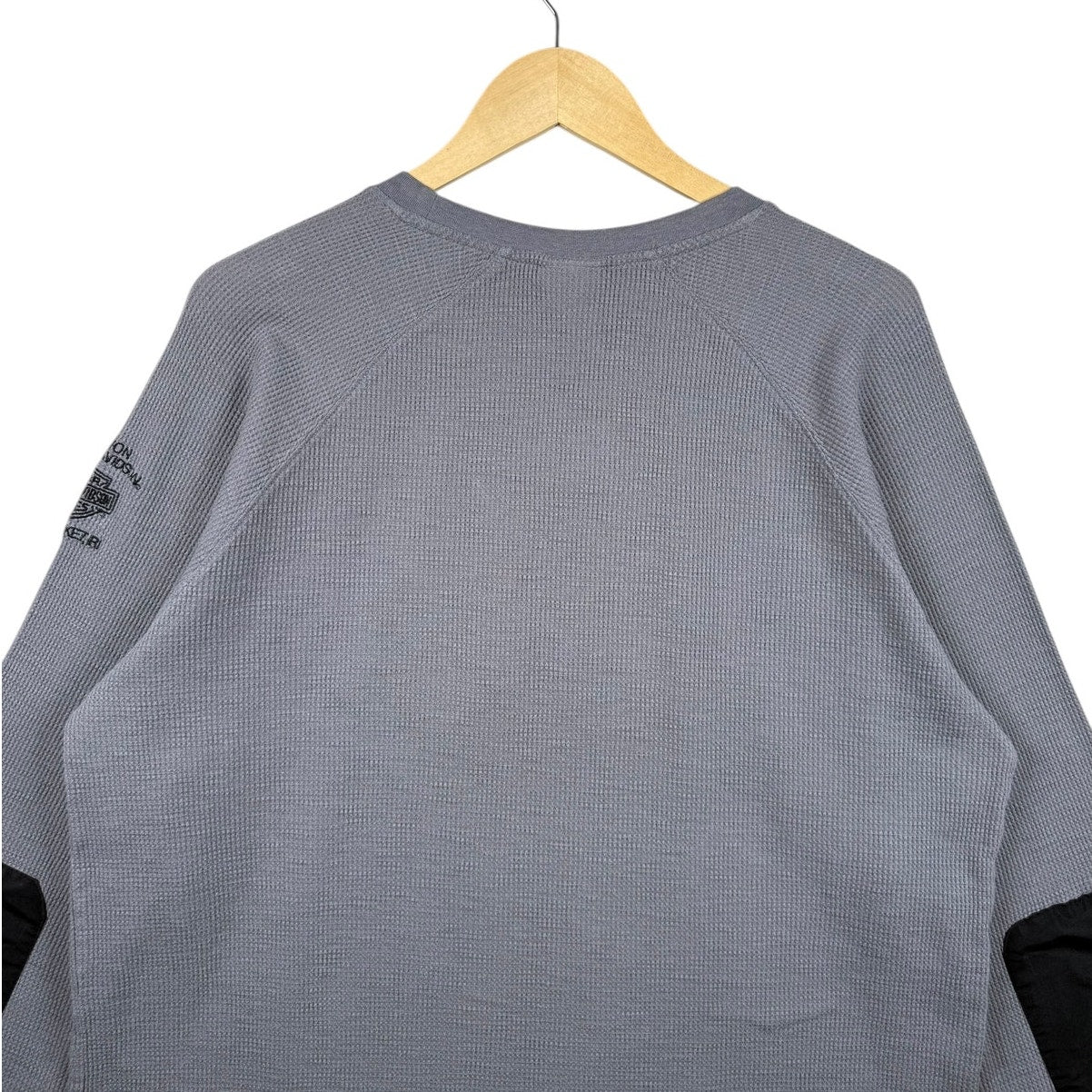 Vintage Harley Davidson Logo Waffle Knit Long Sleeve