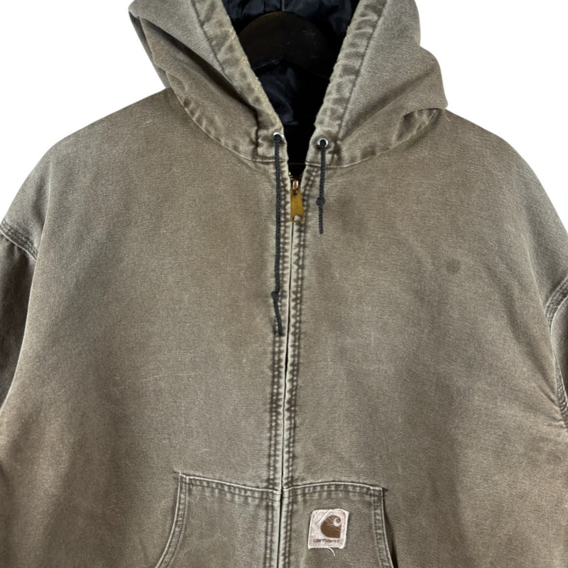 Vintage Carhartt Insulated Active Jac Hoodie Full Zip Jacket