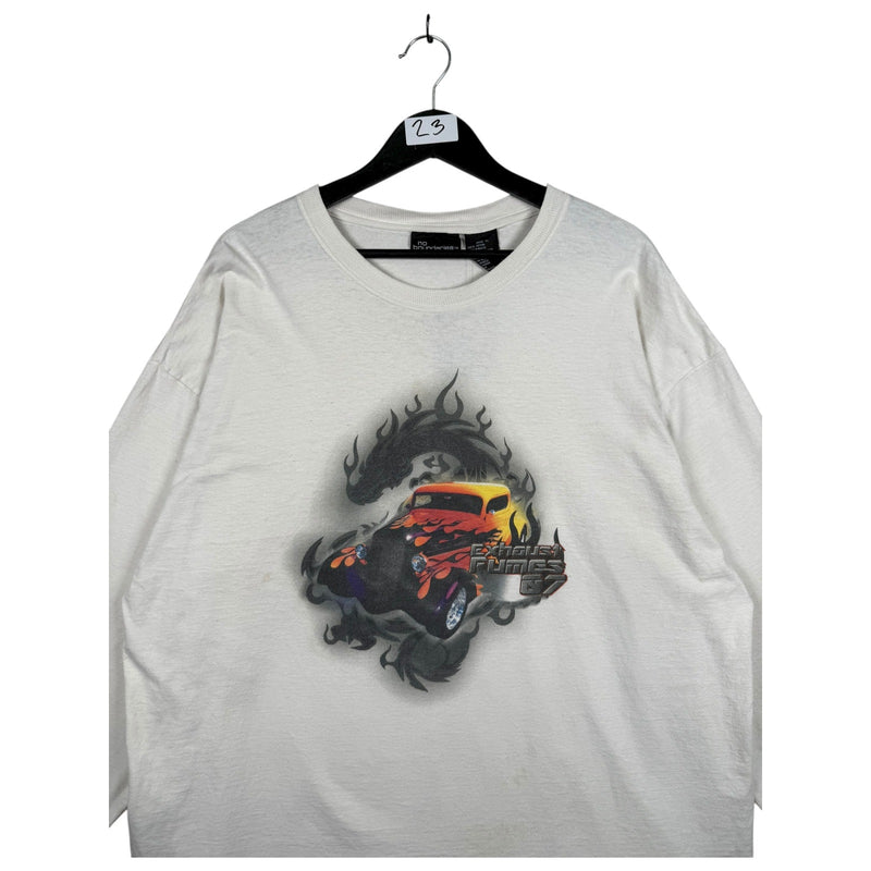 ***measurement*** Vintage Phat Phlames Hot Rod Flames T-Shirt