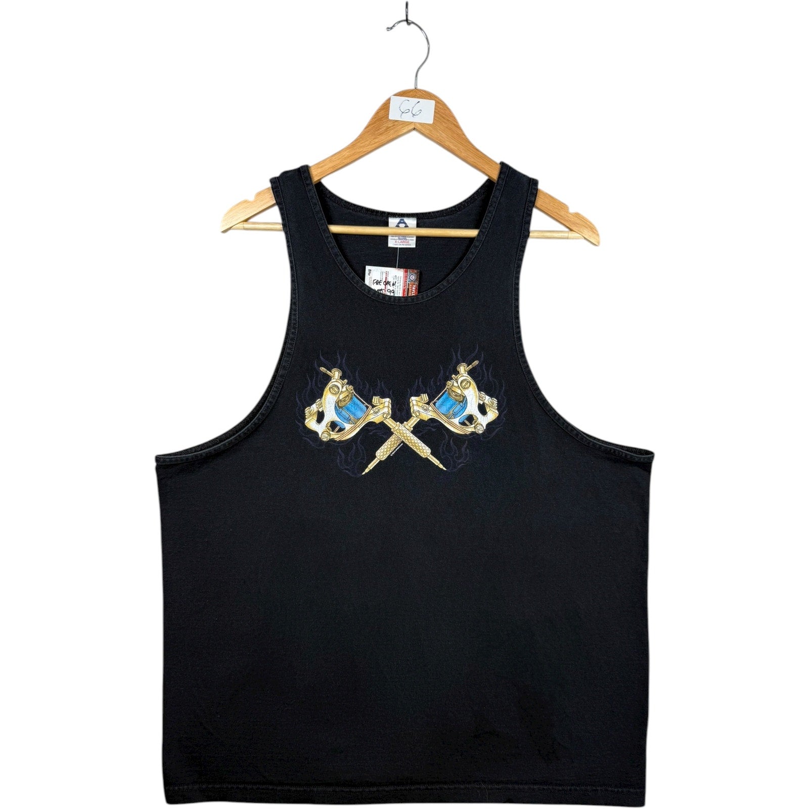 Vintage Crossed Battle Axes Flames Tank Top