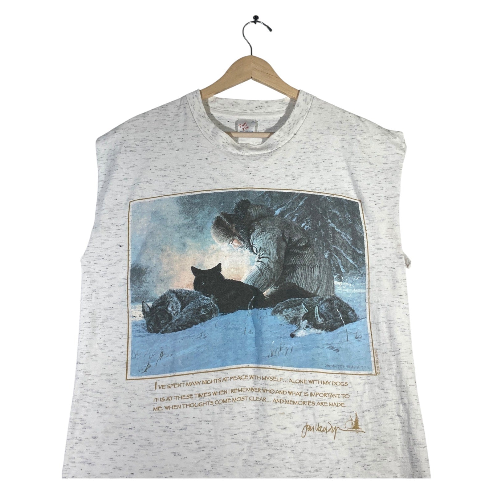 Vintage Tuff Tee Wolves Muscle Sleeves Tank Top