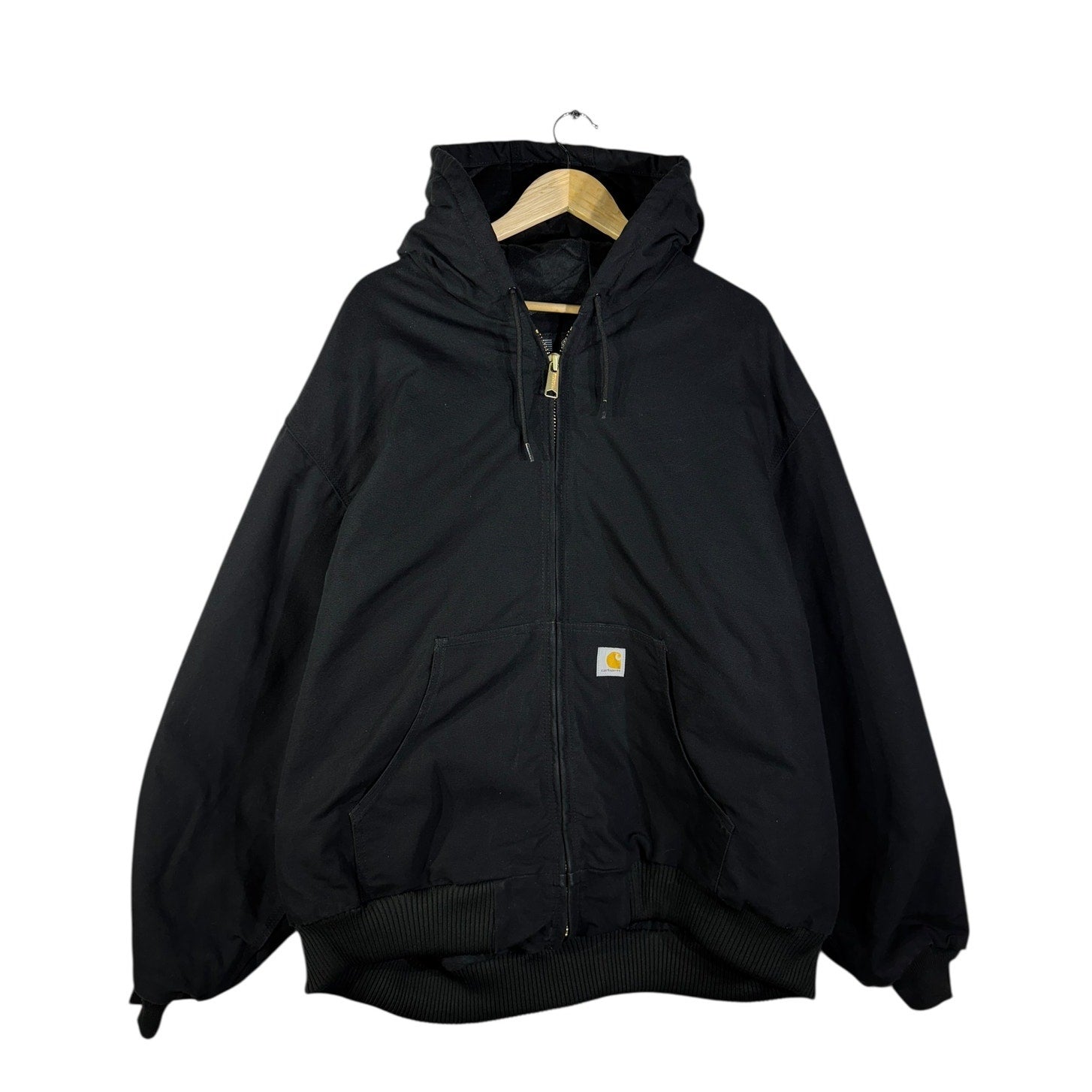 Vintage Carhartt Canvas Hooded Full Zip Workwear Jacket