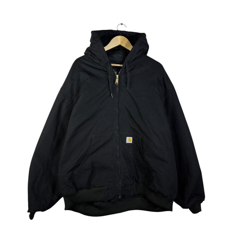 Vintage Carhartt Canvas Hooded Full Zip Workwear Jacket
