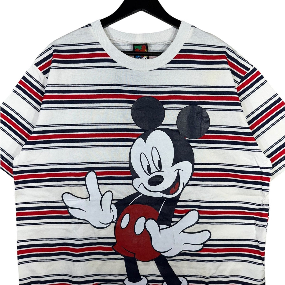 Vintage Mickey Mouse Striped Disney T-Shirt