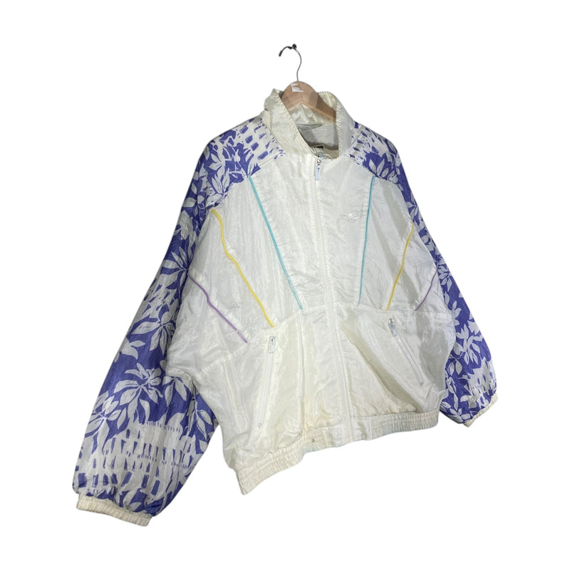 Vintage Adidas Floral Sleeve Windbreaker