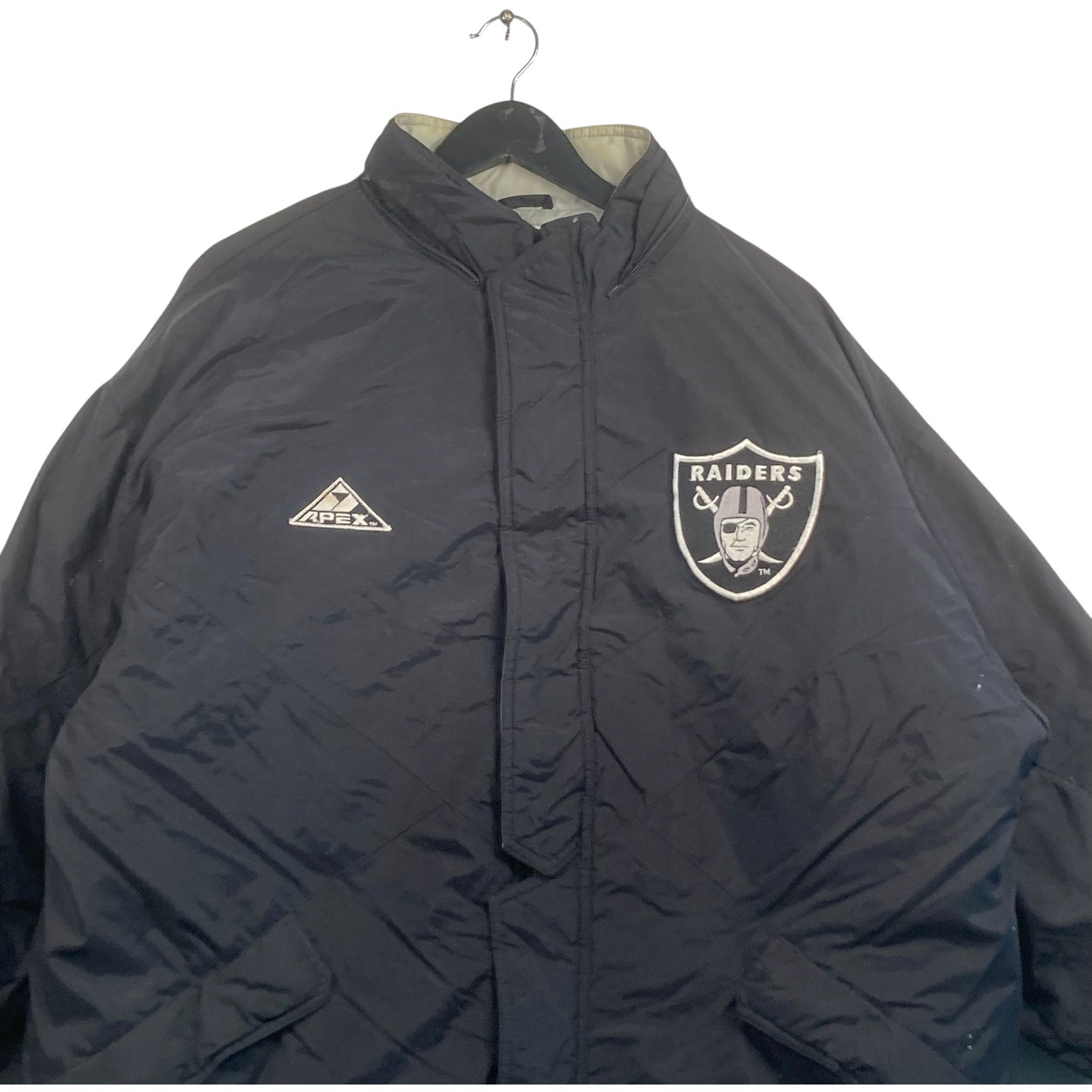 Vintage Oakland Raiders Logo NFL Puffer Jacket