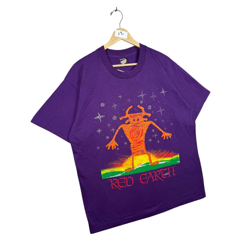 Vintage Red Earth Graphic T-Shirt 1992