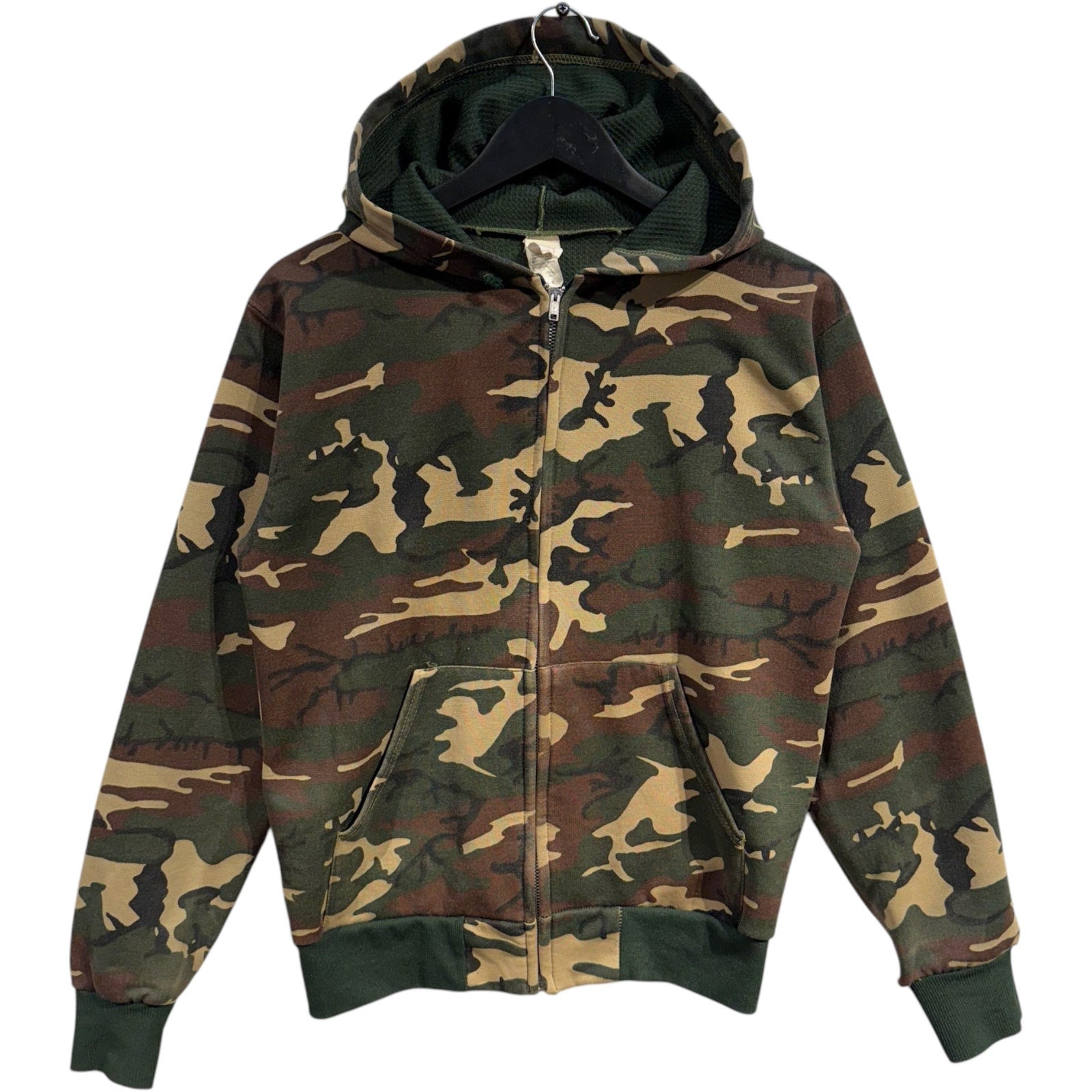 Vintage Woodland Camoflauge Full Zip Hoodie