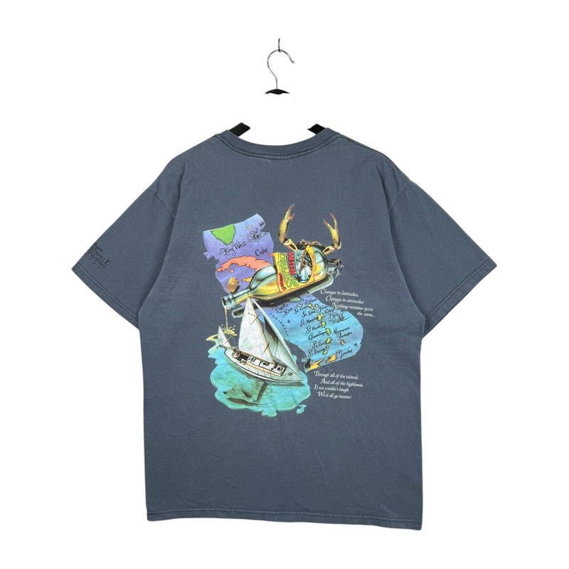 Vintage Margaritaville Key West Nautical Map T-Shirt