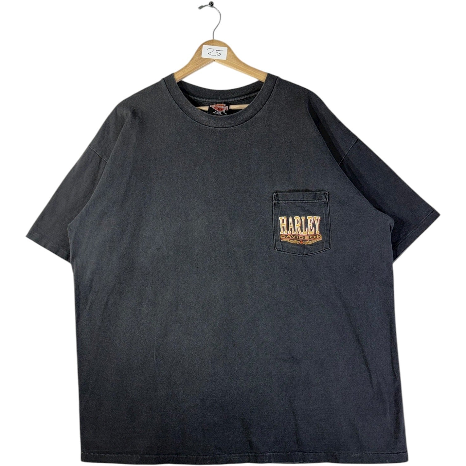 Vintage Harley Davidson Logo Chest Pocket T-Shirt