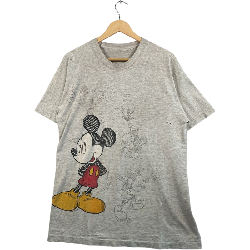 Vintage Disney Retro Mickey Mouse Sketch Full Body Tee