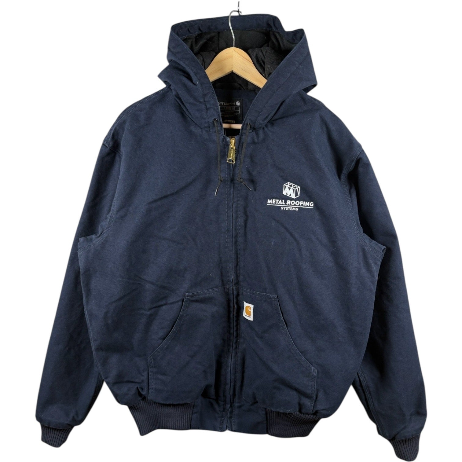 Vintage Carhartt Canvas Full Zip Hooded Workwear Jacket