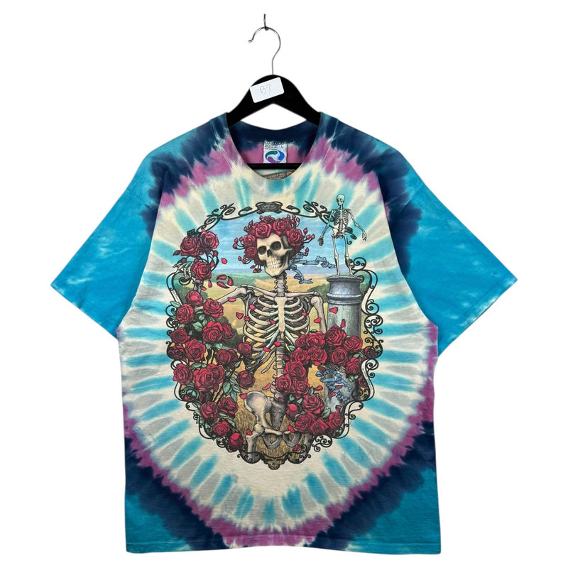 Vintage Dead Skeleton Roses Tie Dye T-Shirt