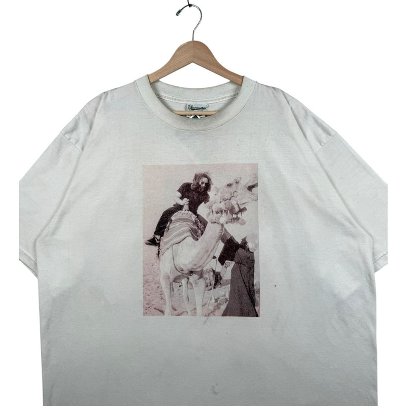 Vintage Camel Rider Desert Photo Graphic T-Shirt