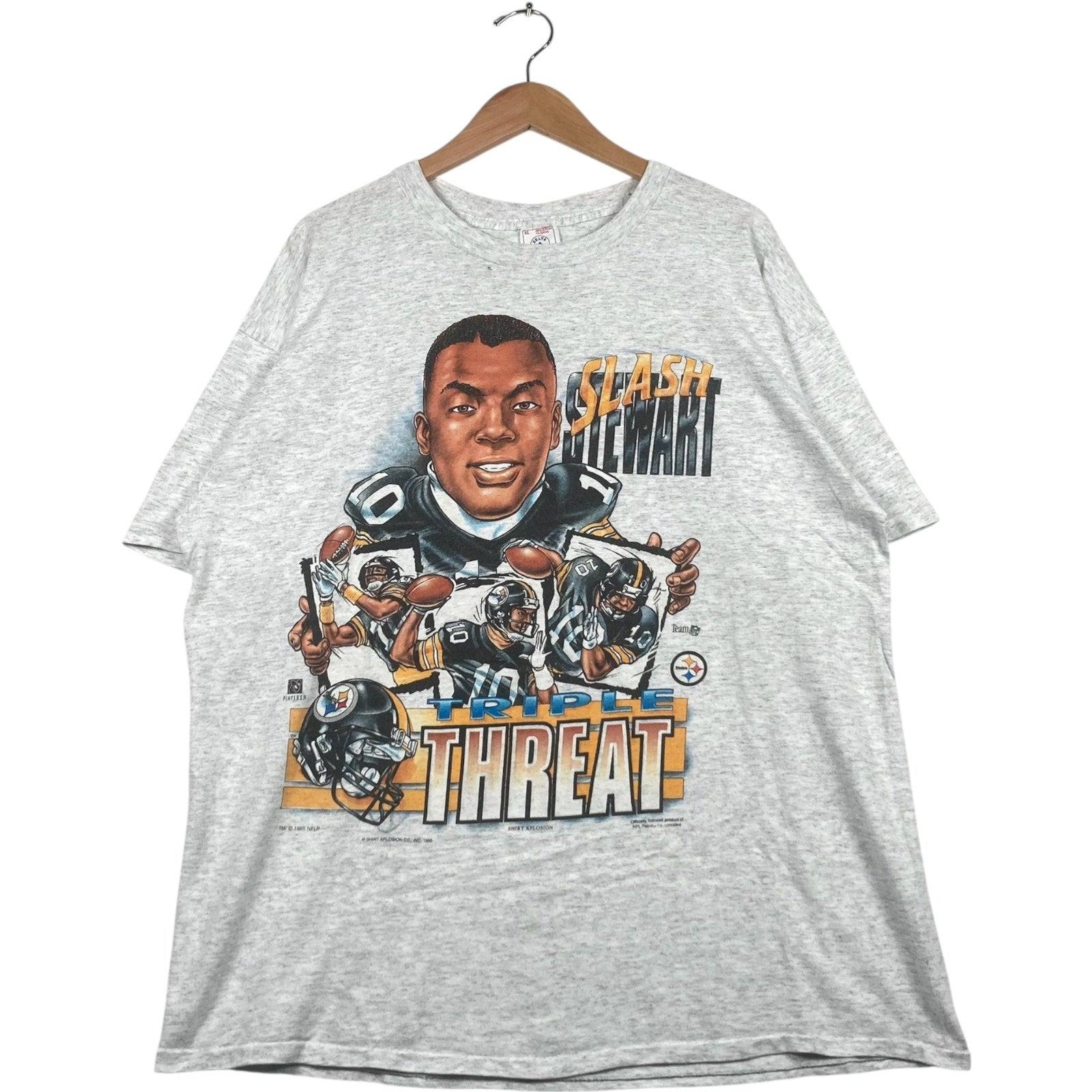Vintage Kordell Stewart Slash Pittsburgh Steelers "Triple Threat" Tee