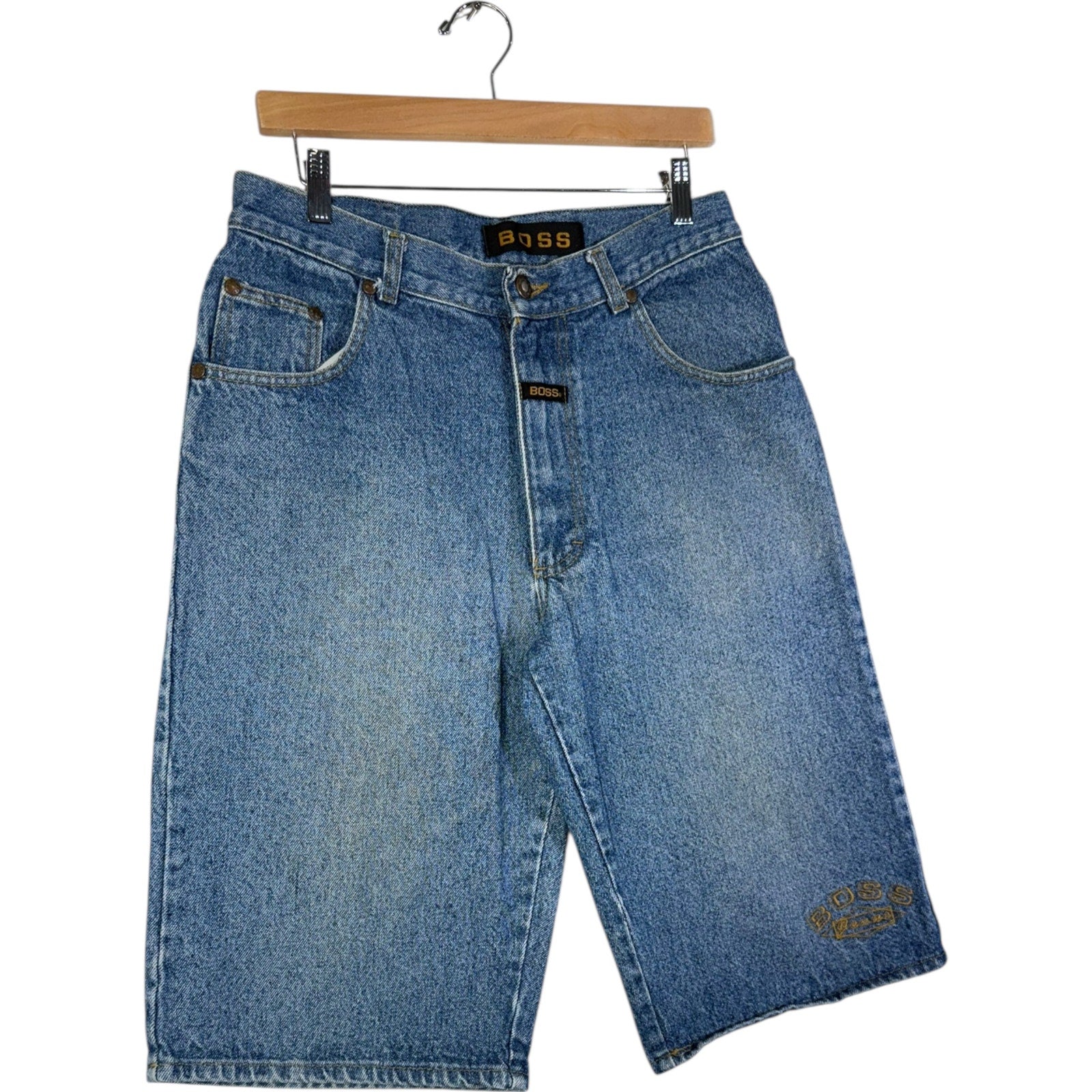 Vintage Boss Jeans Straight Leg Bermuda Denim Shorts