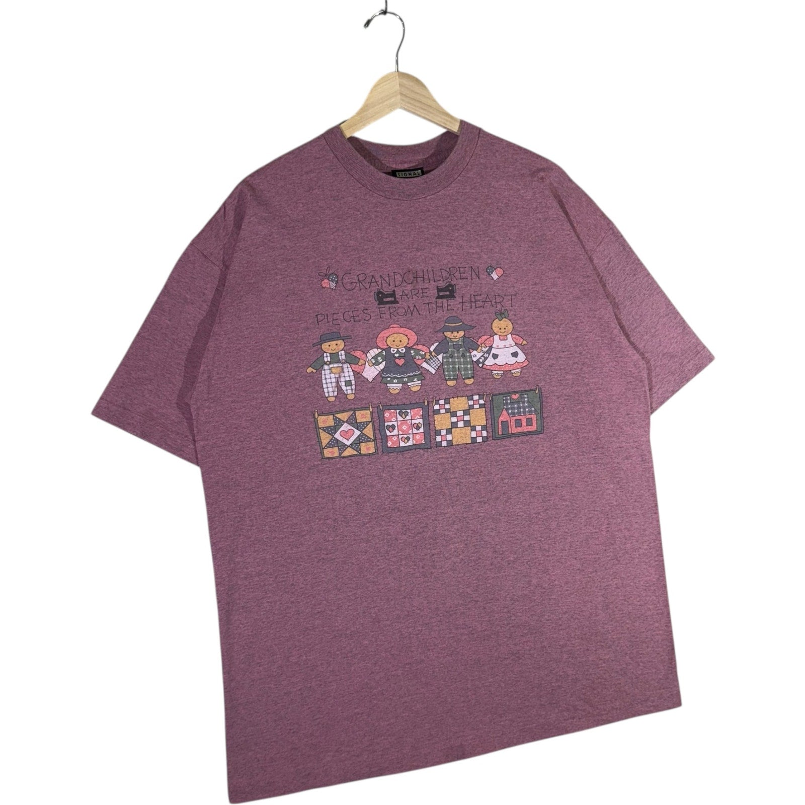 Vintage Grandchildren Are Pieces From The Heart Quote Tee