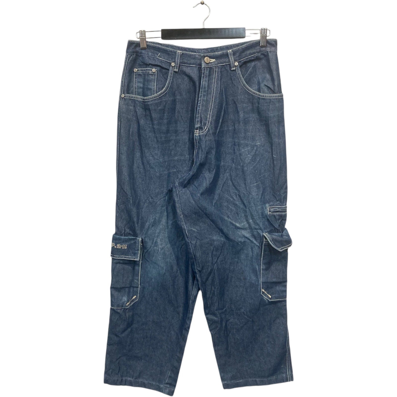 Vintage P.21! Y2K Denim Cargo Pants 32x26