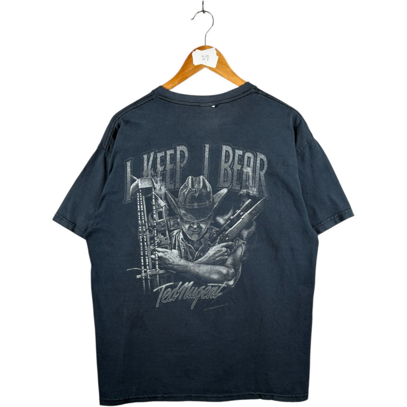 Vintage Ted Nugent I Keep I Bear Graphic Print T-Shirt