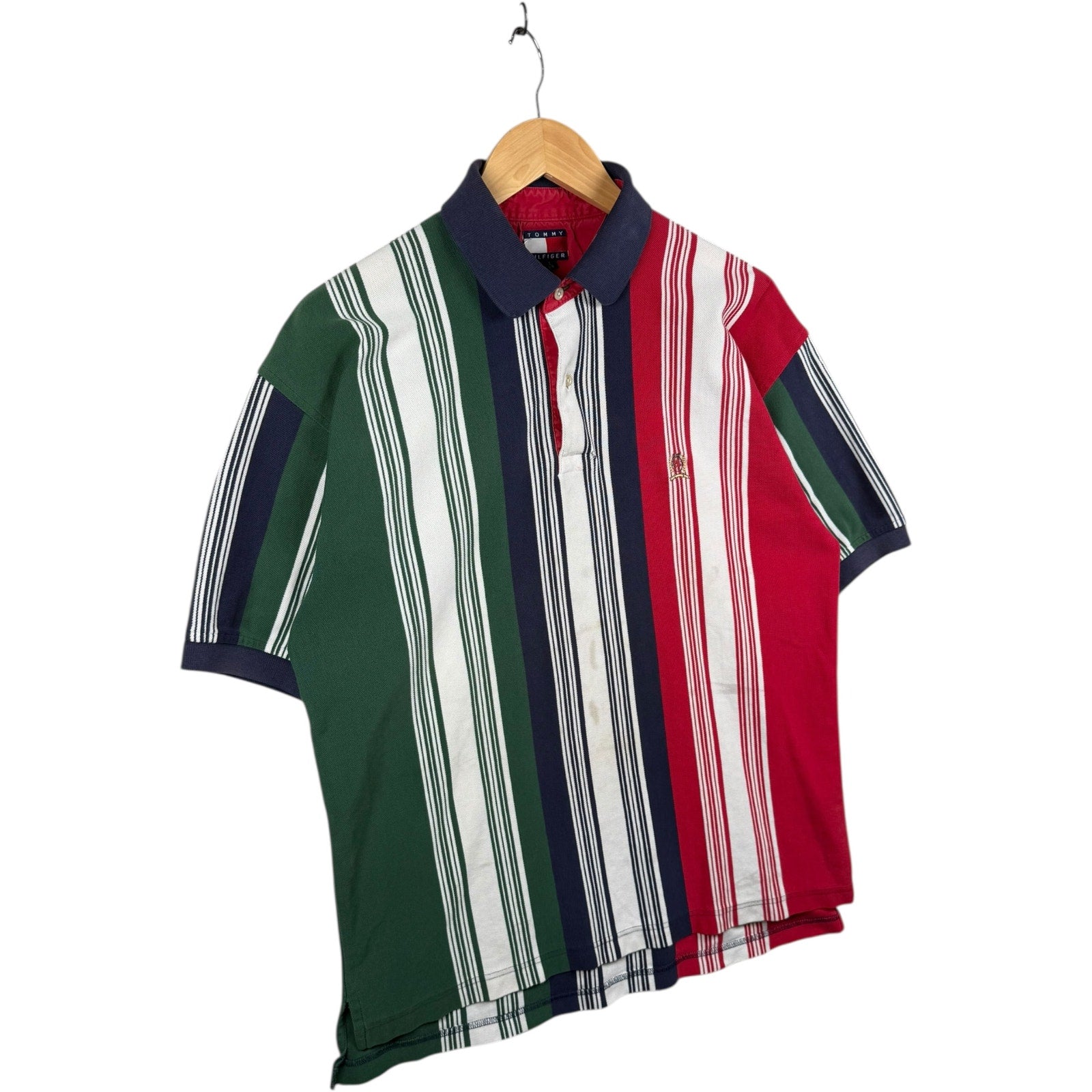Vintage Tommy Hilfiger Vertical Stripe Polo Shirt