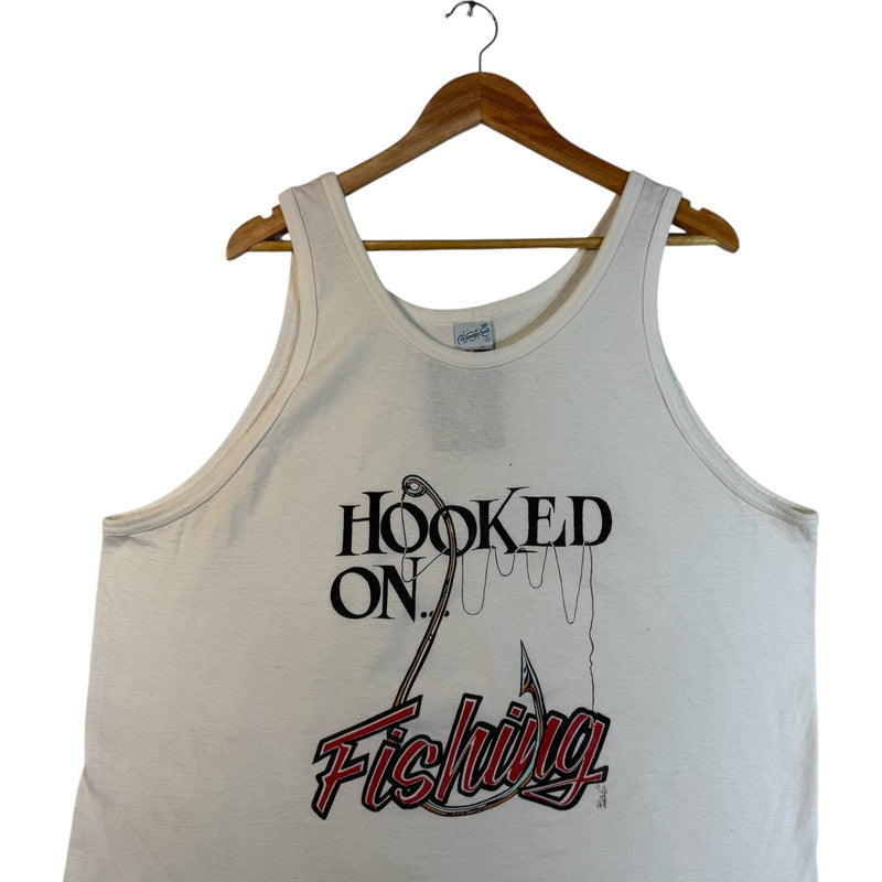 Vintage "Hooked on Fishing" Tank Top