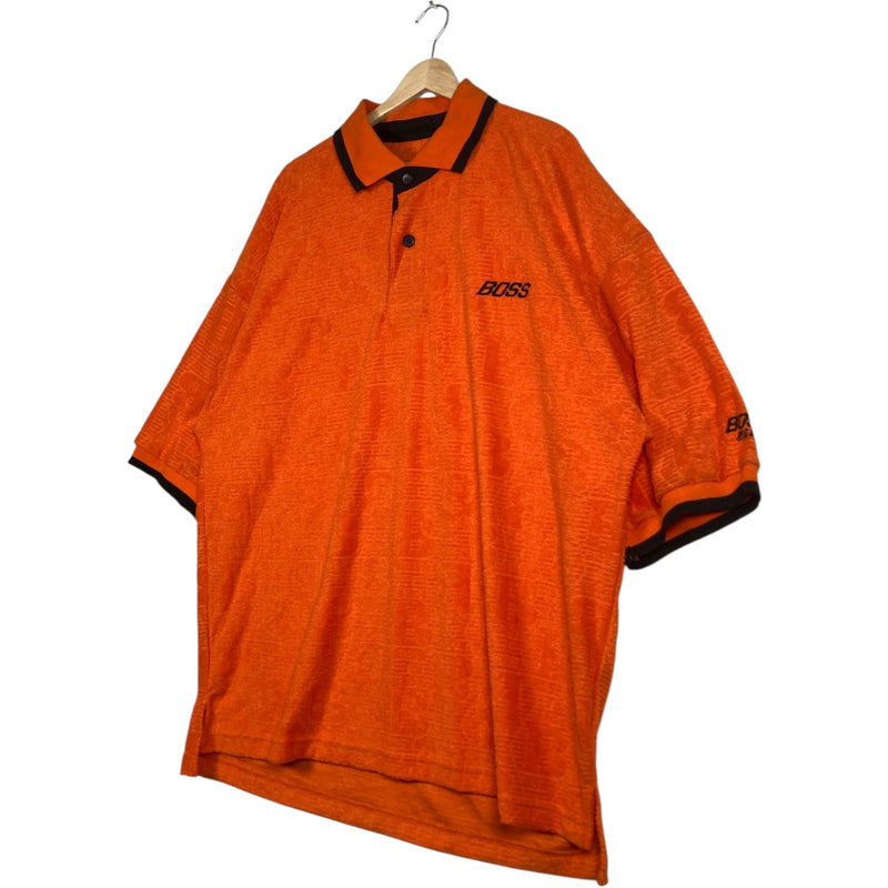 Vintage BOSS Logo Henley Shirt