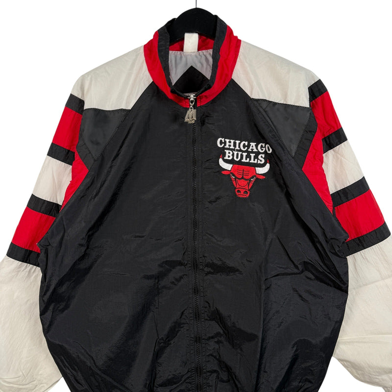 Vintage Chicago Bulls Logo Color Block NBA 90s Windbreaker