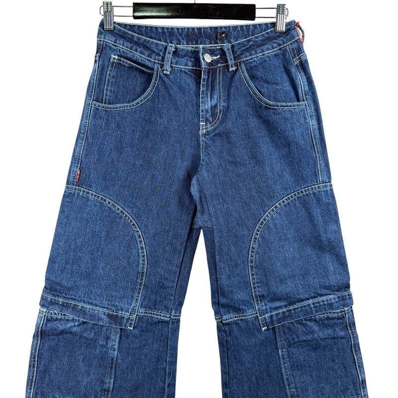 Vintage Utility Carpenter Wide Leg Denim Pants 25