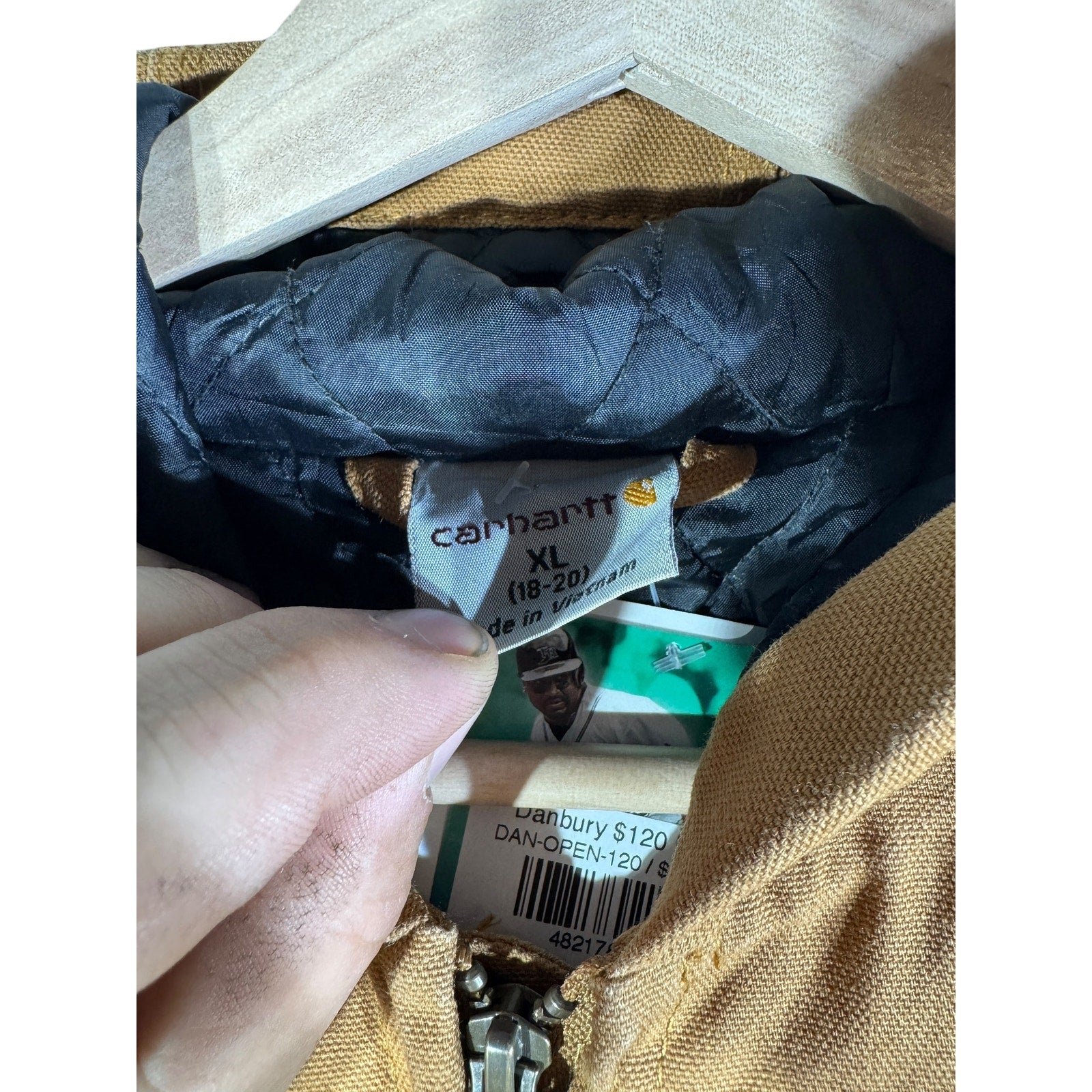 Vintage Carhartt Insulated Full Zip Canvas Hooded Jacket