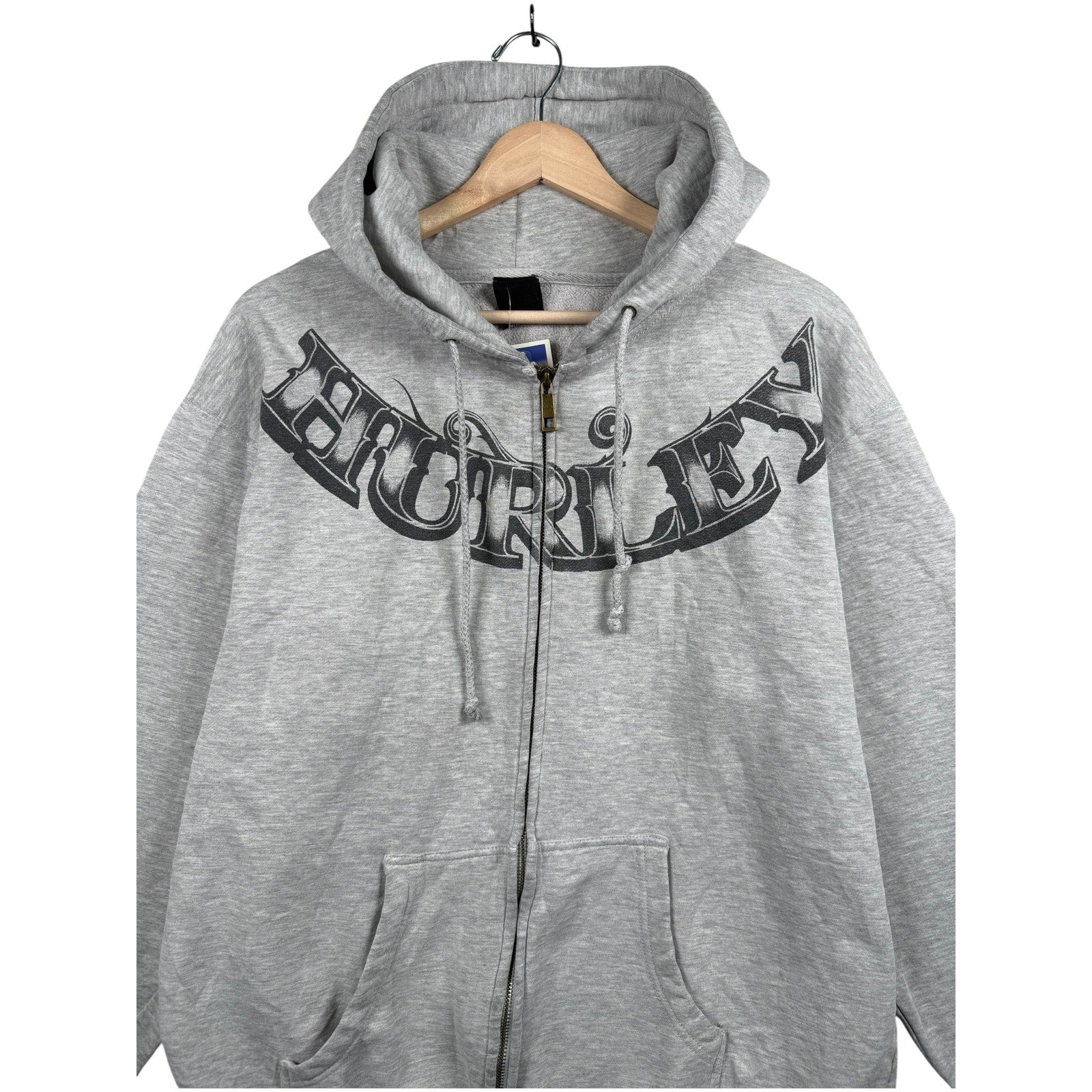 Vintage Hurley Full Zip Drawstring Jacket Hoodie