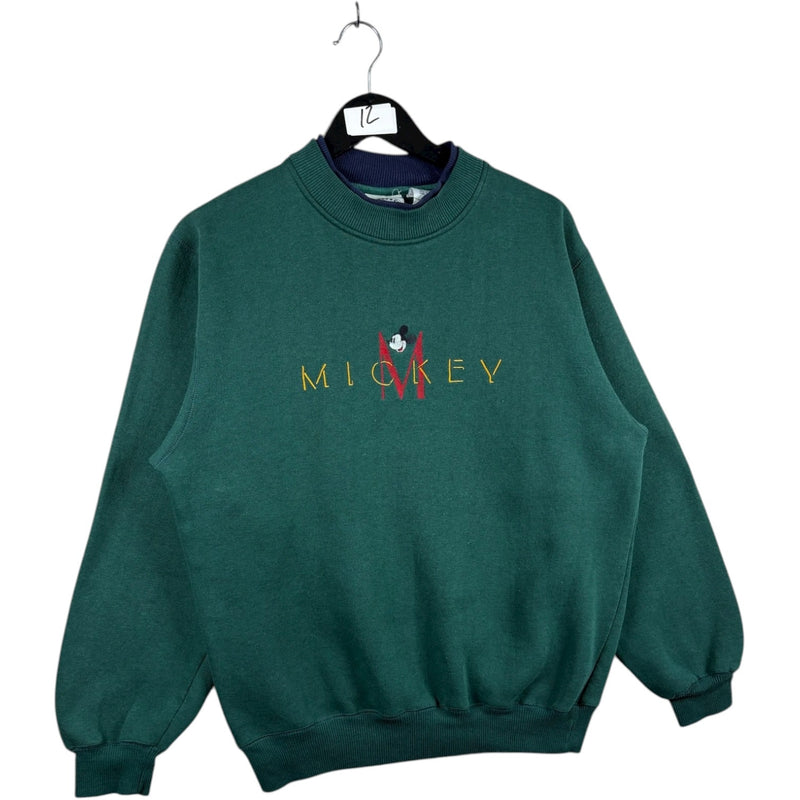 Vintage Disney Embroidered Mickey Mouse Crewneck