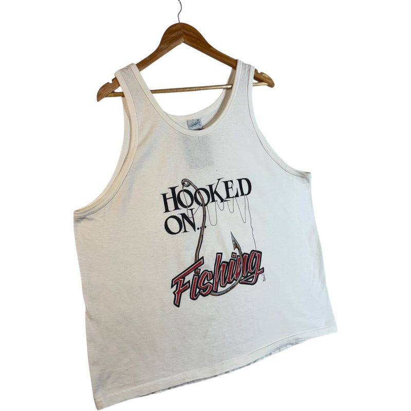 Vintage "Hooked on Fishing" Tank Top