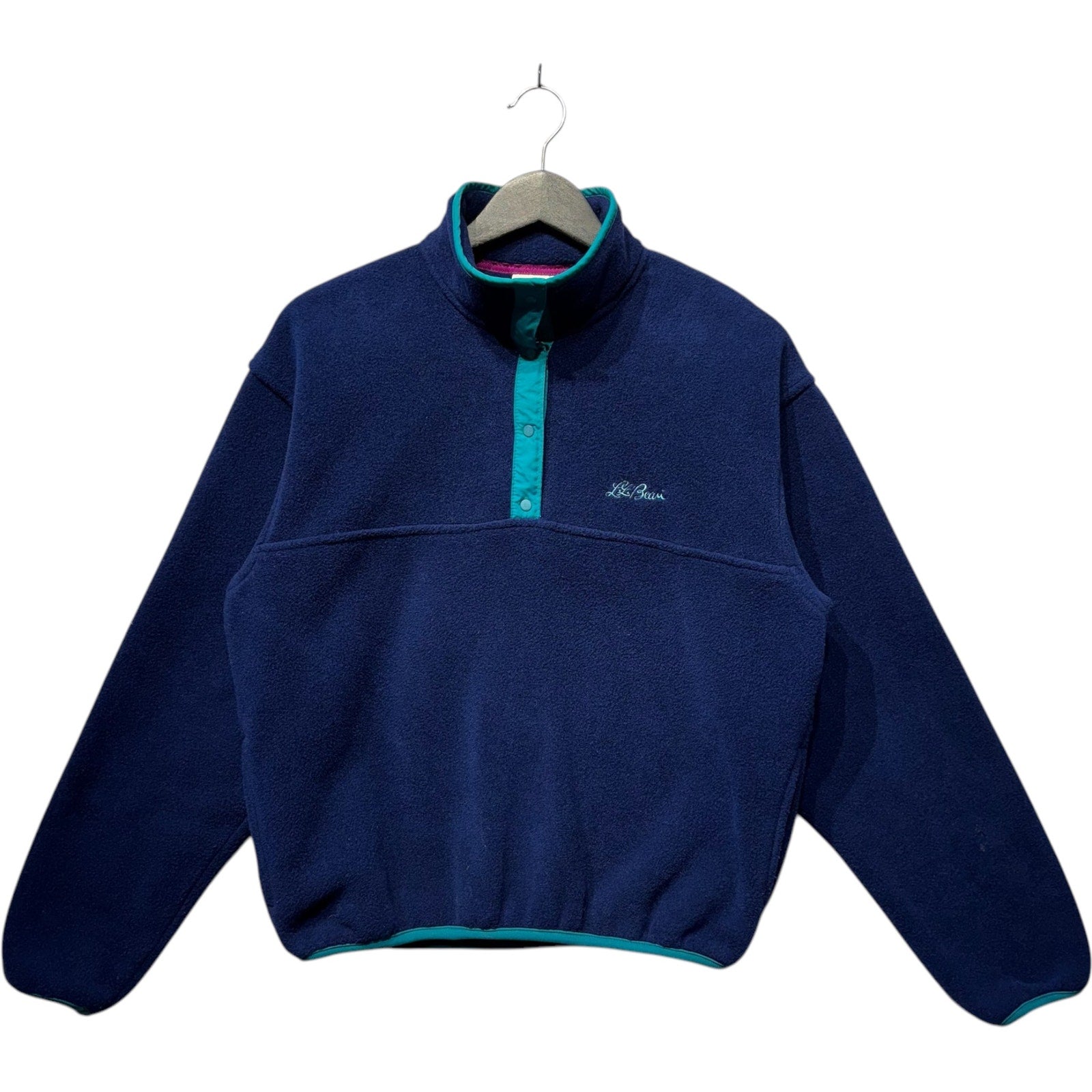 Vintage Women's L.L. Bean 1/4 Button Spellout Fleece