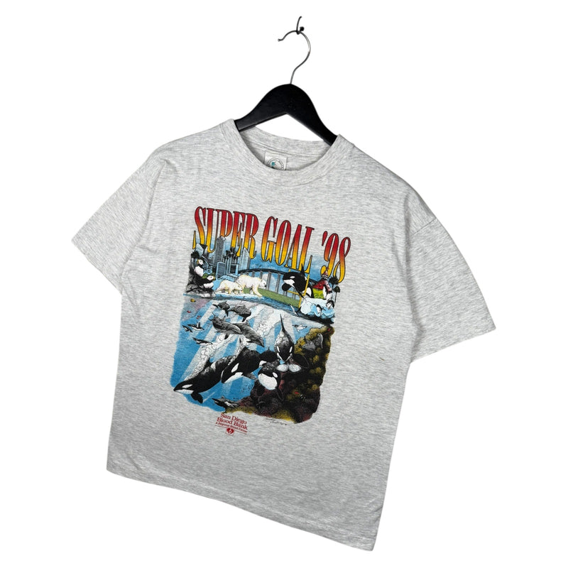 Vintage Super Goal San Diego Blood Bank Orca T-Shirt