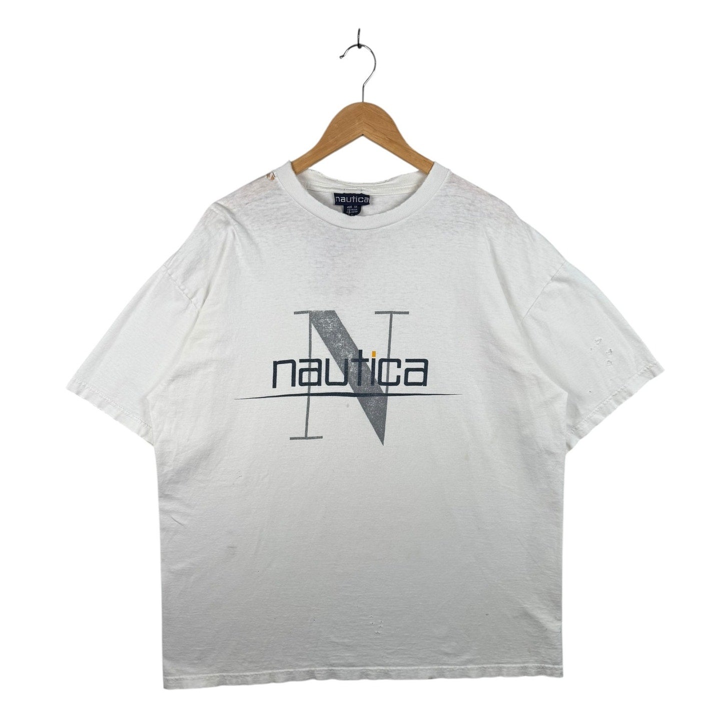 Vintage Nautica Logo Print T-Shirt