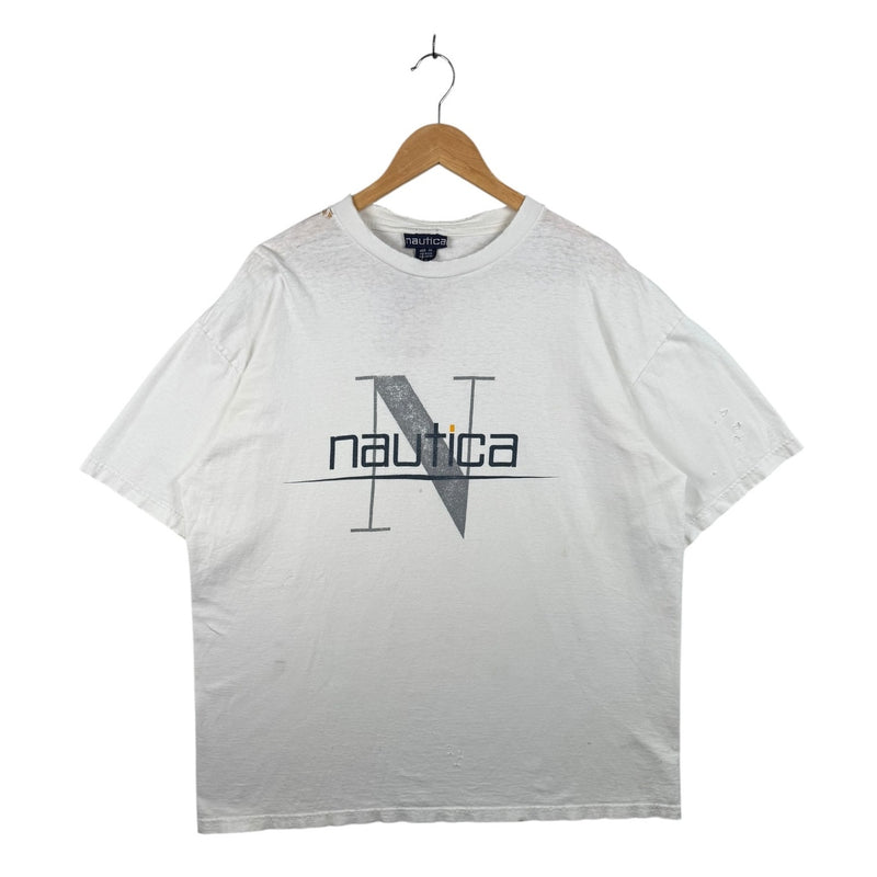 Vintage Nautica Logo Print T-Shirt