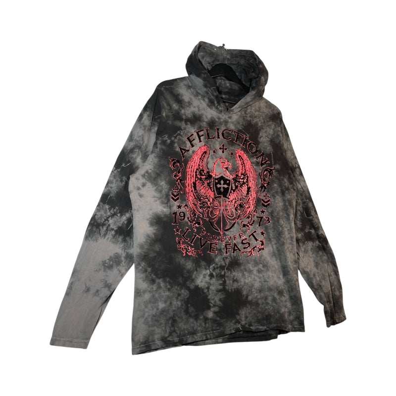 Vintage Affliction Live Fast Tie Dye Sweatshirt Hoodie