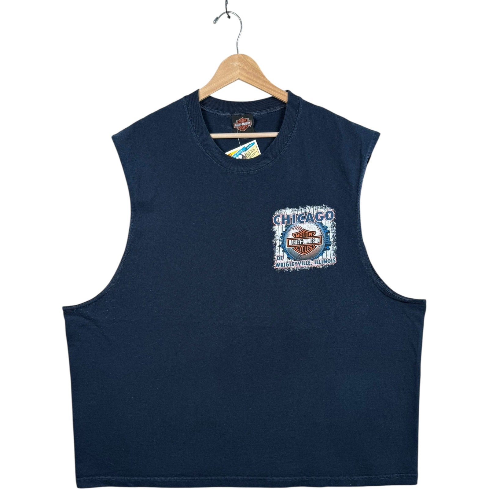 Vintage Harley Davidson Motorcycle Chicago Wrigleville Tank Top