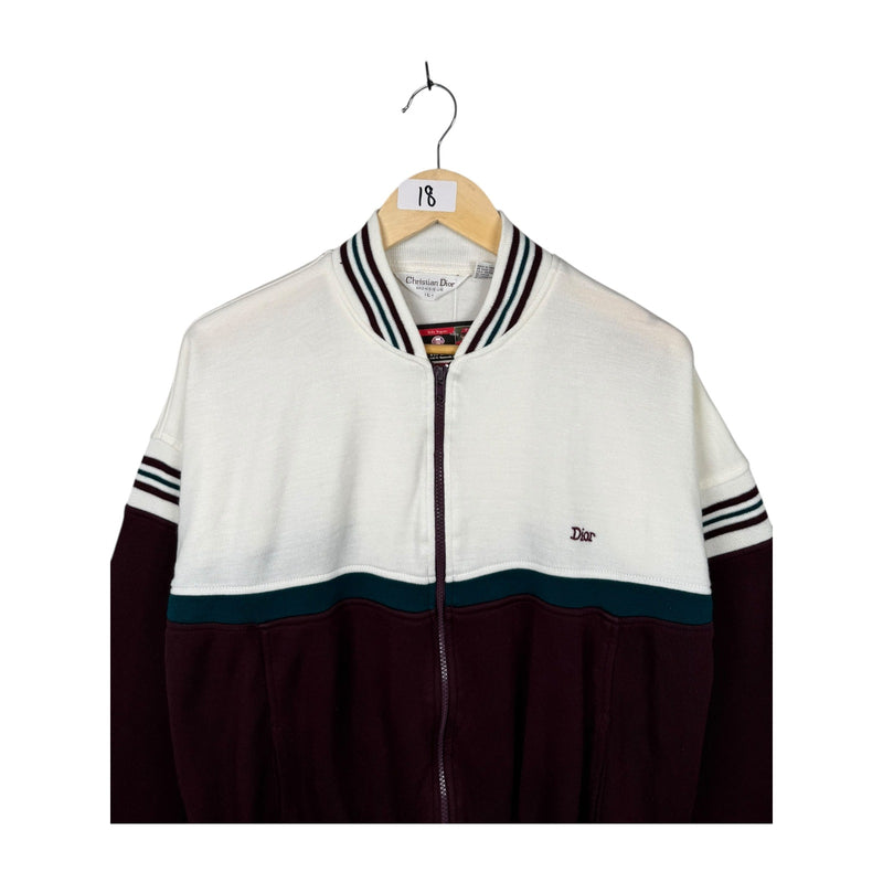 Vintage Christian Dior Colorblock Full Zip Bomber Jacket