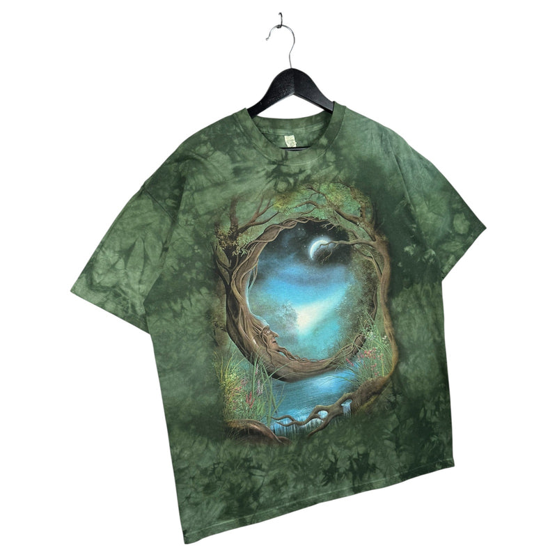 Vintage Tie Dye Magical Tree Moonlight T-Shirt