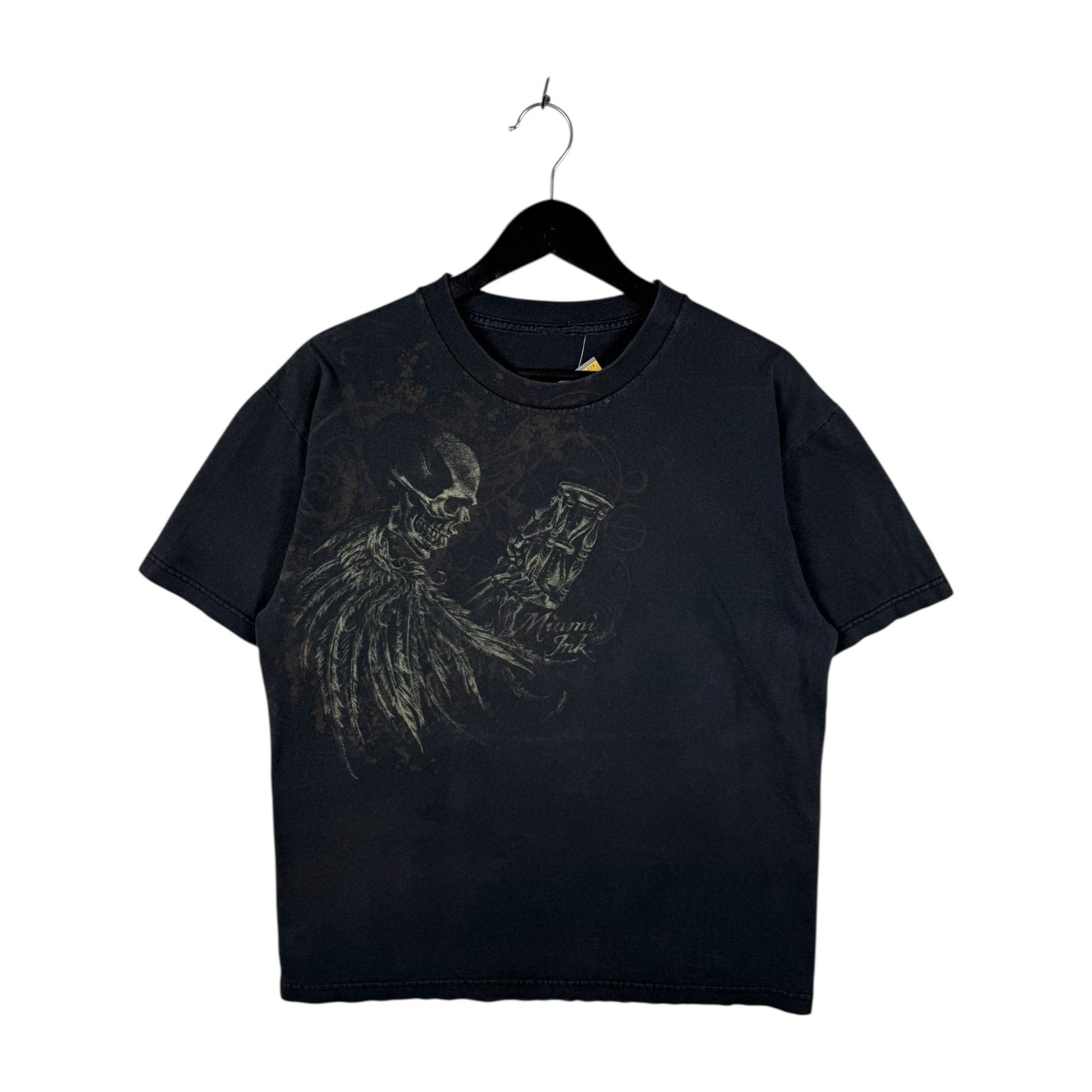 Vintage Miami Ink Skull Grim Reaper T-Shirt