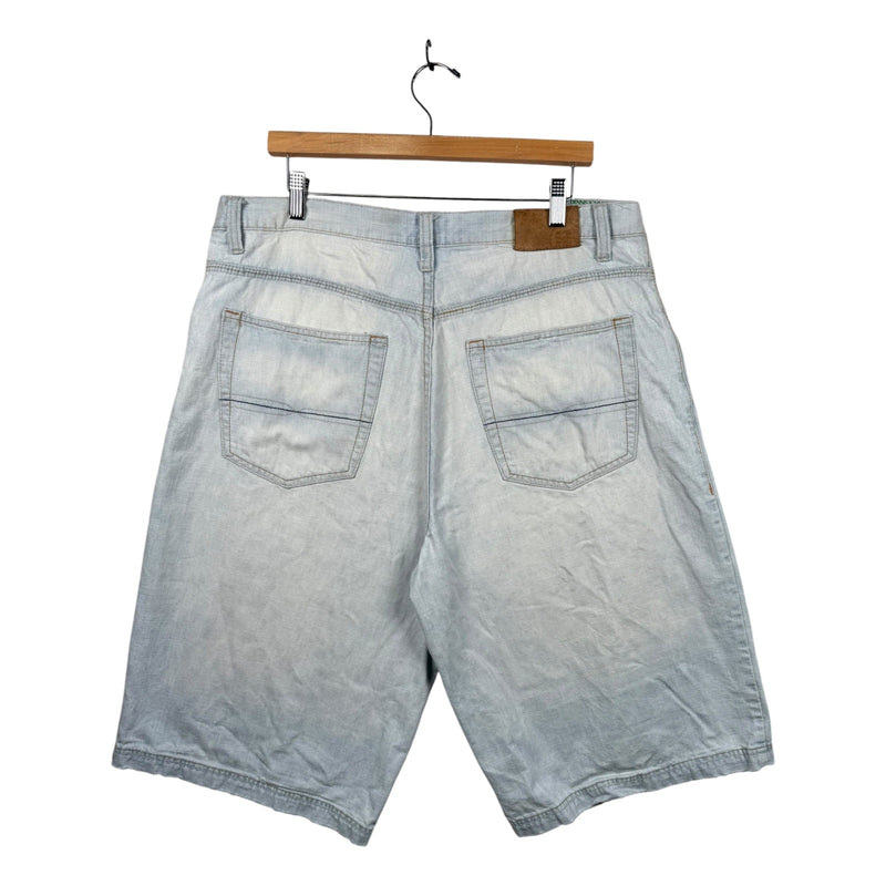 Vintage Light Wash Straight Leg Jean Denim Shorts 38